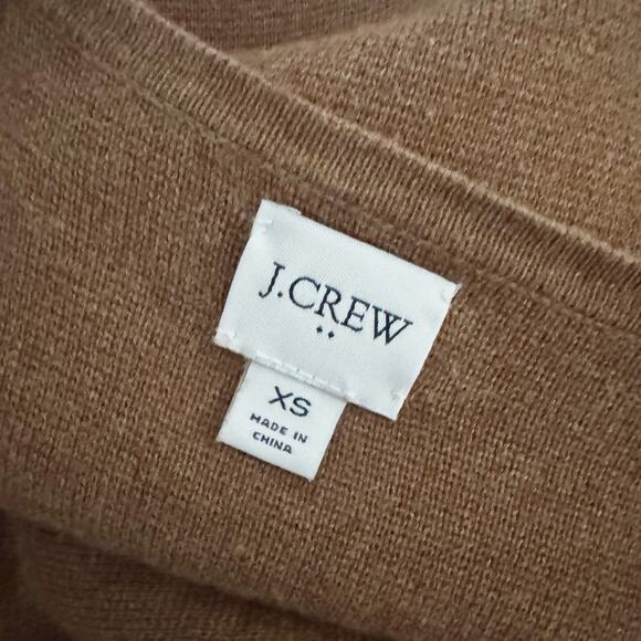 J. CREW Vanessa Open Front Longline Cardigan Sweater Camel Tan XS - Picture 7 of 9
